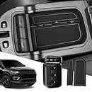 SXCY Compartiment de rangement pour Jeep Compass Accoudoir, Center Console Organisateur Boîte de rangement avec Tapis Antidérapant Accessoires Compass 2017-2020 (Noir)