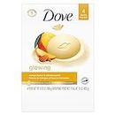 Dove Beauty Bar Gentle Skin Cleanser Moisturizing for Gentle Soft Skin Care Glowing Mango Butter and Almond Butter More Moisturizing Than Bar Soap 106 g 4 count