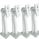 Cameraman 90° Viewing Area Security Camera Stand | Indoor & Outdoor Wall & Ceiling Mount Heavy Duty CCTV Housing Mounting BracketWhite 4 pc