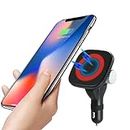 Fast Wireless Car Charger Stand 5W Car Mount Phone Holder for X/8/8 Plus/Galaxy S8/S8+/S7/S6 Edge+/Note 5/LG and Other QI Enabled Phones