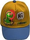 Kolva LED Glowing Dinosaur Theme Cap for Kids - Kids Cap Hat for Boys Girls Toddlers, Cartoon Cap for Kids, Cap for Teens, Adjustable Cotton Sun Protection Summer Hat Cap for Boys and Girls (Yellow)