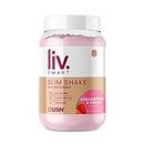 USN Liv.Smart Slim Shake Strawberries & Cream 550g - High Protein (21g) Meal Replacement Shake & Weight Loss Support - Low in Sugar & Suitable for Vegetarians, 10 Servings
