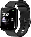 Smart Watch for Men - Smart Watches for Men Women, Bluetooth Smartwatch Touch Screen Bluetooth Smart Watches for Android iOS Phones Wrist Phone Watch, Women - Royal Black ID116 Smart Watch - Black