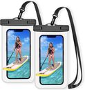 Pack Of 2 Waterproof Phone Pouch Underwater Case Cover Universal Dry Bag Mobile