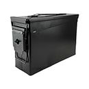 Astor Defence Lockable Metal Ammo Can - New M19A1 30cal Container used by US Military and British Army - Solid Steel Ammunition Storage Utility Box (Standard, Black)