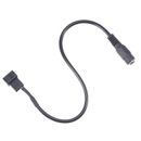 Fan Power Supply Cable DC 5.5mmx2.1mm to 3 Pin or 4 Pin Output 2pcs - Black - 11.4 Inch