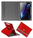 Hello Zone 360� Rotating 7� Inch Flip Case Cover Book Cover for Amazon Kindle Fire -Red