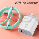 DUAL USB Wall Charger Fast PD Power Adapter Type C QC3.0 For Android iPhone iPad