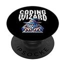 Coding Wizard Programmer Magician Code HTML PopSockets Swappable PopGrip