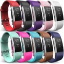 For Fitbit Charge 2 Strap Replacement Silicone Wristband Watch Metal Buckle