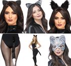 Chat Accessoires Femmes Oreilles et Queue Masque Halloween Déguisement