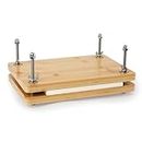11.6x7.9 Inch Wooden Bamboo Book Press, Stable Book Binding Tool Convenient Bookbinding Supplies for DIY Book