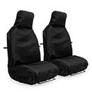 Shipley Motor Factors: Heavy Duty Seat Covers for Front Seats - Waterproof Seat Covers for Cars, Van Seat Covers & Alike - Side Airbag Compatible Seat Covers - Oxford Fabric Bucket Seat Cover - Pair