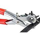 PUHBRHY Multipurpose revolving leather belt hole Punch Plier 6 size Hole Punch Hand Tool for belt, watchband, dog collars, Fabric, Craft Projects Pincer Plier