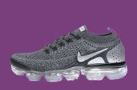 Nike Air VaporMax Flyknit 2018 7-12 New Grey Silver Running Shoes, Free Shipping