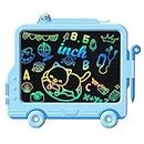 Proffisy LCD Writing Tablet for Kids Car Shape, E-Note Pad for Writing, Drawing, Erasable Writing Pad, Kids Toys Gifts for 3 4 5 6 7 8 Year Old Boys Girls-Blue