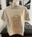 Camiseta para mujer Dirty Heads recortada 2023 banda tostada con fuente dorada talla M relajada usada en excelente estado