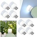 STORMIC USB LED Mini Bulb 1 W (Pack of 8) Eye Protection Portable Lamp for Reading, Working on PC, Laptop, Power Bank, Bedroom | Light Color - White (Pack of 08)