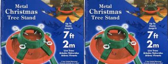 Lote 2 soportes de árbol de Navidad de metal Home Logic para árbol vivo de 7 pies #2.