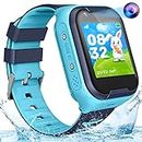 4G GPS Smart Watch for Kids Boys Girls Watches [Global Version] SOS Emergency Alarm Waterproof Smartwatch with Text Video Voice Call Phone Watch Tracker Real Time Tracking Age 3-12