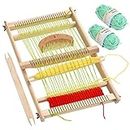 FOCCTS Wooden Multi-Craft Weaving Loom Large Frame 9.84 x 15.35 x 1.3inch, Tapestry Loom Wooden Weaving Loom Creative DIY Weaving Art for Kids, Beginners and Expertsrt