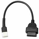 Goliton OBD2 OBDII Diagnostic Cable Adaptor 6 Pin to 16 Pin Compatible with Delphi Motorbike Motorcycle