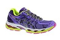 ASICS Women's Gel-Nimbus 16 Lite-Show Running Shoe, Violet/Lightning/Flash Yellow, 7