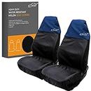 Xtremeauto Car Seat Covers Front Pair - Coloured Top Car Seat Cover Set, Heavy Duty Universal Fitting Set Of 2 Car Seat Protectors, Water Resistant Easy Clean Seat Covers For Car (Blue)