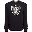 New Era Men's Team Logo Crew Oakland Raiders Long Sleeve Sweatshirt, Black, Medium