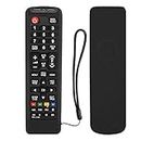 Protective Silicone Remote Case for Samsung Smart TV AA59-00741A AA59-00786A BN59-01175N BN59-01315B BN59-01199F Remote Control, Shockproof, Washable, Skin-Friendly Remote Cover with Loop (Black)