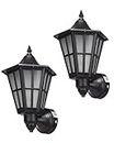 WHITERAY Outdoor Metal Lighting/Exterior Wall Light Lamp for Home Decor (Bulb Not Included) (WL Hurricane (Pack of 2))