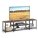 VASAGLE TV Stand for TVs up to 75 Inches, 3-Tier Entertainment Center, TV Console, Rustic ULTV098B01