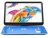 SUNPIN 17.9" Portable DVD Player with 15.6 inch Large HD Swivel Screen, Long Lasting Rechargeable Battery, Support USB/SD Card/AV in&Out and Multiple Disc Formats, Louder Stereo Speaker, Blue