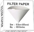 Durga® Filter Paper | Laboratory Filter Paper | Qualitative Filter Paper | Chemistry Lab Experiments | Laboratory Activities | Scools or Labs | Round Cutting | Pack of 100 Sheets | (125mm (12.5 CM))