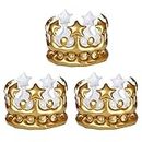 VIKSAUN 3 piezas corona rey de cumpleaños para niños, King Crowns Party Hat King Queen Crowns, Sombreros de Fiesta de Corona King para Cumpleaños y Fiesta de Celebración (3 piezas)
