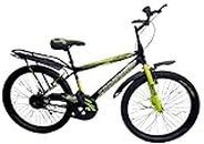 Najif Fraxinus Tire Size 26T Ranger Sports Bike with Power Brake, Single Speed Integrated Carrier Hybrid Bicycle | 85% Semi Assembled Racing Cycle | Men Boys | Age 13+Years | Green