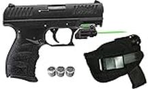 Laser Kit for Walther CCP & P22 (fits Version w/Multiple Cross-notches in Rail) w/Tactical Holster, Grip Activated ArmaLaser GTO-G Green Laser Sight & 2 Extra Batteries