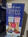 NEW DAMAGE BOX 40 BARS-180 Snacks Skinny Rice Bars Bundle - almonds+ Blueberry 
