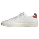 adidas Men's Advantage Premium Leather Shoes Sneakers, core White/core White/Bright red, 8 UK