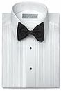 Neil Allyn Mens Tuxedo Shirt Poly/Cotton Laydown Collar 1/4 Inch Pleat (17 X 32-33) whiteWhite
