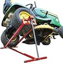 VOUNOT Ride on Mower Jack Lift, Telescopic Maintenance Jack for Lawn mowers and Garden Tractors, Weight Capacity 400kg, Red
