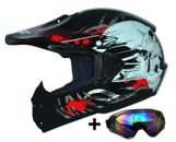 Kids Pro Kinder Motocross Helm Enduro Brille Motorradhelm ATO MX Crossbrille