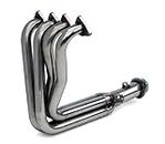 Yonaka 4-1 Polished Stainless Steel Header Compatible/Replacement for Honda Acura B-Series