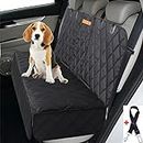 GoBuyer Dog Car Seat Cover Protector Liner for Car Boot and Back/Rear Seat Accessories - Isofix Compatible, Universal & Non-slip and Velcro Openings for Seat Belt