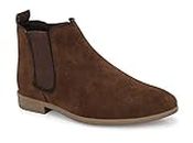 AFROJACK Men's Suede Chelsea Boots Brown Color (m9940)