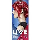 Schwarzkopf LIVE Ultra Brights Pillar Box Red Semi-Permanent Hair Dye 092, Red Hair Dye for Bright or Pastel Hair Colour, Vibrant Colour Lasts up to 15 Washes