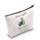 LEVLO Zumba Cosmetic Make Up Bag Fitness Dance Workout Gift Just A Girl Who Loves Zumba Makeup Zipper Pouch Bag (Who Loves Zumba)