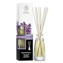 AROMATIKA Reed Diffuser with Natural Essential Oil Lavender 100ml - Scented Reed Diffuser - Gift Set with Bamboo Sticks - Best for Aromatherapy - SPA - Home - Office - Fitness Club