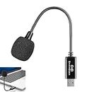 C G CHANGEEK Mini USB Microphone for Laptop and Desktop Computer, with Gooseneck & Universal USB Sound Card, Compatible with PC and Mac, Plug & Play, Ideal Condenser Mic for Remote Work, Online Class
