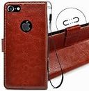 COVERNEW Vintage Leather with Logo Cut Flip Cover for Apple iPhone 6 /iPhone 6s /iPhone 6G - Executive Brown